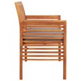 thumbnail image 4 of vidaXL Patio Bench with Cushion Outdoor Balcony Furniture Solid Wood Acacia, 4 of 28