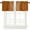 DarkOrange, variant on Yellow White Stripe Valances for Windows Farmhouse Kitchen Curtains Valances Rod Pocket Valance Curtains for Kitchen Windows Modern Rustic Vertical Striped Window Valances for Bathroom 42"x12"