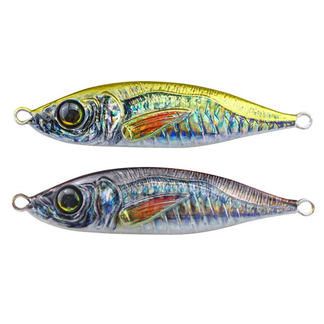 Pesca 51mm 21g Señuelos de pesca de simulación de metal Anzuelos anzuelos cebo duro artificial (B)