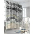 thumbnail image 3 of Fsddascl Grey Coastal Shower Curtain Set - Extra Long 72" x 96" Bathtub Curtain with 12 Hooks, Summer Beach Nautical Abstract Art Waterproof Fabric Stall Shower Curtains for Bathroom/Bathtub, 3 of 6