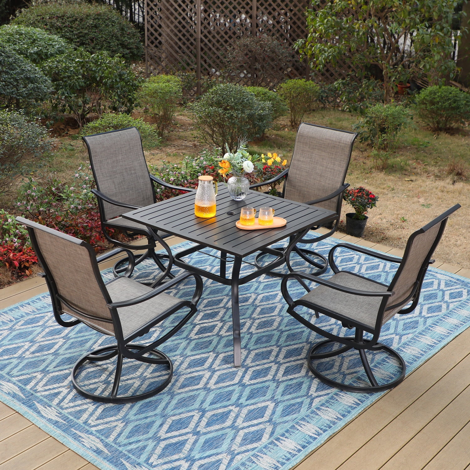 Phi Villa C Sling Patio Chairs PHI VILLA 7-Piece/9-Piece Outdoor