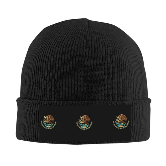 Mexico-Logo Beanie Hat Knit Hat Skull Cap for Men Women Winter Hat Black