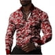 thumbnail image 2 of Camisa de discoteca de moda para hombre, camisa casual con estampado floral retro en 14 colores, camisa de manga larga con solapa y botones, camisa para hombre S-5XL, 2 of 5