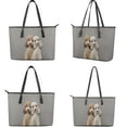 thumbnail image 3 of ZUXONGSY Poodle Print Lightweight Shoulder Bag for Women Large Capacity Purse and Wallet Set Hobo Bag with Top Handle for Shopping Work, 3 of 4