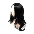 thumbnail image 6 of 24" Silk Wig Natural Black Long Curly Hair Front Lace Wigs Women Hair Practical, 6 of 7