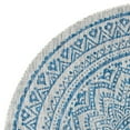 thumbnail image 3 of SAFAVIEH Courtyard Josiah Floral Medallion Indoor/Outdoor Area Rug, 5'3" x 5'3" Round, Light Grey/Blue, 3 of 5