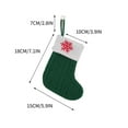 thumbnail image 5 of Christmas Stocking under $5! Xqxayjr Knitted Christmas Stocking Gift Bag, Embroidered Dog Paw Snowflake Design, Green Holiday Candy Holder, Festive Stocking for K-ids Christmas, 5 of 8