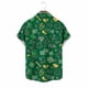thumbnail image 5 of Ceisia Men's St. Patrick's Day Short Sleeve Shirt Clover Print Regular Straight Fit Green Turn-Down Collar Spring Summer Shirt Gift, 5 of 6