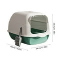 thumbnail image 3 of Hooded Cat Litter Box - Fully Enclosed Pet Toilet with Lid - Easy Clean Handheld Design for Kitten & Cat Hygiene, 3 of 6