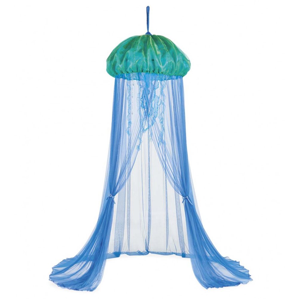 HearthSong Aquaglow Jellyfish Hideaway Bed Canopy for Kids Indoor