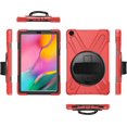 thumbnail image 1 of KOMI Shockproof Case Full-Body Heavy Duty Cover Stand with Shatterproof Ceramic Screen Protector for Samsung Galaxy Tab A 10.1 2019 T510 T515 (Red), 1 of 3