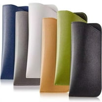 6pcs Portable PU Eyeglass Organizer Set: Soft Glasses Case Sleeve for Adults - Compact Sunglasses Storage Cover Unisex