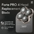 thumbnail image 4 of Skull Shaver Forte Blade PRO 4 Head Replacement, Compact, Adjustable Height, for Pitbull, Butterfly Kiss Pro & Palm Shavers, 4 of 7