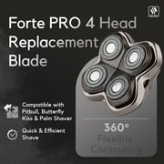 Skull Shaver Forte Blade PRO 4 Head Replacement, Compact, Adjustable Height, for Pitbull, Butterfly Kiss Pro & Palm Shavers