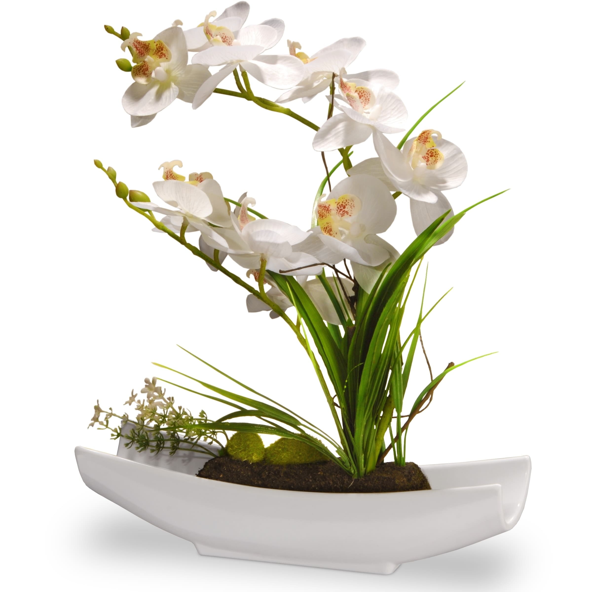 National Tree Artificial 13" White Orchid Flowers ...