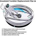 thumbnail image 5 of Replacement Flip Lids for Stainless Steel Insulated Tumbler Travel Mug, Compatible w/YETI Rambler,Ozark Trail,Old Style Rtic and More (20 oz, Clear 2), 5 of 7