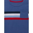 thumbnail image 3 of Wonder Nation Toddler Boys Graphic Striped Pocket Tee with Short Sleeves, Sizes 12M-5T, 3 of 3