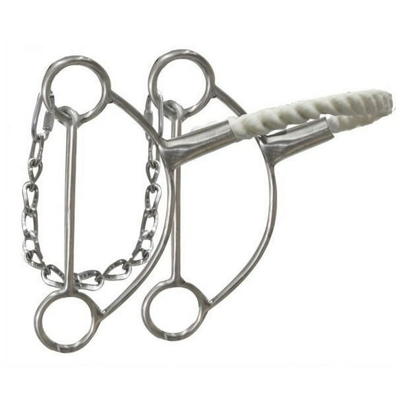 Showman Stainless Steel Hackamore w/ Wax Coated Twisted Rope Noseband