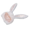 thumbnail image 2 of Sombrero de conejito para cosplay, para fiestas, con capucha de felpa blanca, divertido sombrero con orejas de conejo para mujeres y hombres., 2 of 14