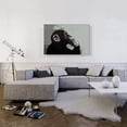 thumbnail image 2 of ARTCANVAS The Thinker Monkey Canvas Art Print by Banksy - Size: 40" x 26" (1.50" Deep), 2 of 9