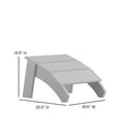 thumbnail image 5 of Emma + Oliver White Indoor/Outdoor Poly Resin Adirondack Style Ottoman, 5 of 10