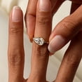 thumbnail image 2 of Lab Grown Pear Cut Diamond Wedding Ring Bypass 10k Yellow Gold Plated, 2 of 5
