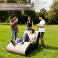 thumbnail image 3 of Inflatable Deck Chair with Air Pump, Lounger Sofa for Indoor Living Room Bedroom, Outdoor Travel Camping Picnic Beach Chaise Lounges, 3 of 8