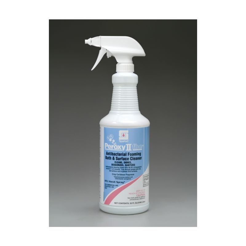 Spartan RTU Peroxy II FBC Antibacterial Bathroom Cleaner, 32 oz Bottle, 12 Bottles Per Case