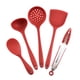 thumbnail image 1 of Injueey Utensilio de cocina de 5 uds., utensilio de cocina antiadherente de silicona resistente al calor, herramienta para hornear, cuchara, cucharón Cocina y Comedor rojo Injueey HA2216-01B, 1 of 6