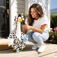 thumbnail image 5 of BUDAO00 Cow Print Porch Goose Outfit Set, 23 Inch Bathrobe Goose Clothes with Hair Rollers, Donut and Toilet Paper Props for Lawn Goose Statue, Front Porch, Yard, Garden and Patio Decor, 5 of 7