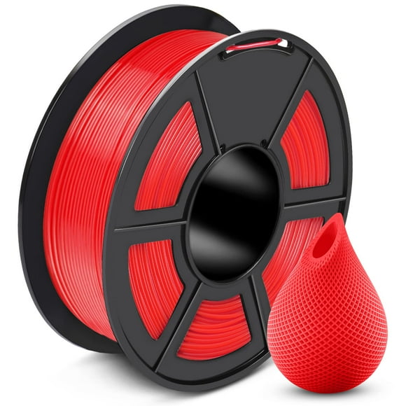 Petg 3D Printer Filament, Sunlu Super Neat Filament Spool, Strong Petg Filament 1.75Mm Dimensional Accuracy +/- 0.02Mm, 1Kg Spool(2.2Lb), 320 Meters, Petg Red