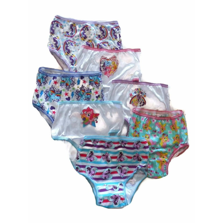 My Little Pony Toddler Girl Briefs Underwear, 7-Pack, Sizes 2T-4T 
