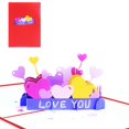 thumbnail image 1 of Tarjeta emergente con texto "Te amo" en forma de corazón 3D, ideal para el Día de San Valentín, para madres y para un feliz aniversario con sobre., 1 of 5