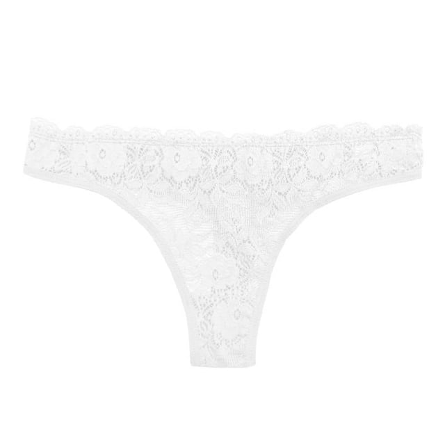 Tanga Secret Treasures Talla G Encaje Floral Blanco