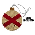 thumbnail image 2 of Rustic Distressed Alabama Flag Wood Christmas Tree Holiday Ornament, 2 of 6