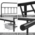 thumbnail image 5 of Eleanor Grace Classic Metal Platform Bed Frame Mattress Foundation with Victorian Style Iron-Art Headboard/Footboard/Under Bed Storage/No Box Spring Needed/Twin XL Size Black, 5 of 9