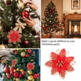 thumbnail image 5 of BESTYASH Red Artificial Christmas Flower for Xmas Tree and Wreath, 6Pcs, 5 of 5