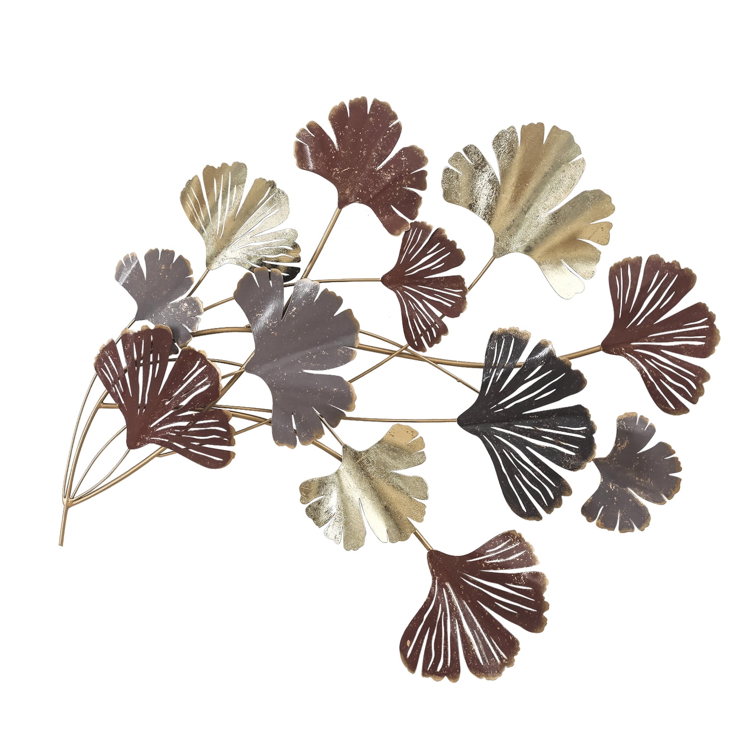 Homebeez Home Metal Wall Decor, Golden Flower Wall Hanging Decor with