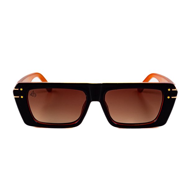 Baroc Small Frame Brown Lentes de Sol Rectangulares Café Retro UV400 Acetato