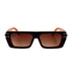 thumbnail image 1 of Baroc Small Frame Brown Lentes de Sol Rectangulares Café Retro UV400 Acetato, 1 of 5