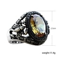 thumbnail image 3 of Vintage Mens Scorpion Ring Adjustable Copper Electroplated Geometric Faceted Gemstone Fashion Ring, 3 of 5