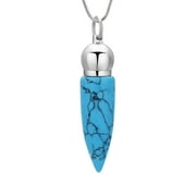 Stone Bullet Urn Pendant Memory Necklace for Cremation Ashes Keepsake Memorial Jewelry