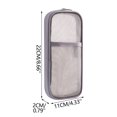 thumbnail image 3 of Portable Pen Case Transparent Mesh Storage Bag,Grid Mesh Pen Pencil Bag with Zipper Clear Makeup Color,Pen Pouch Office Organizer Box For Adluts,Teen 8.66*4.33IN Gray, 3 of 8