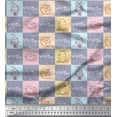 thumbnail image 1 of Soimoi Gray polyester Crepe Fabric Text & Cat Animal Print Fabric by Yard 52 Inch Wide, 1 of 5