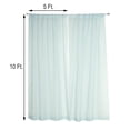thumbnail image 2 of BalsaCircle 10 feet x 10 feet Sheer Voile Backdrop Drapes Curtains 2 Panels 5x10 feet Wedding Party Ice Blue, 2 of 8
