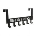thumbnail image 4 of Birdeem Creative Wrought Iron Door Hook No T Race Free Punching Storage Rack, 4 of 10