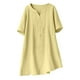 thumbnail image 1 of Blusas de Manga Corta para las Mujeres de Moda Color Sólido Cuello Redondo Blusas, Poliéster Verano Primavera, 1 of 4