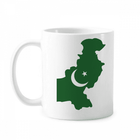 

Pakistan Map Plate National Flag Country Mug Pottery Cerac Coffee Porcelain Cup Tableware