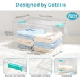 thumbnail image 2 of 2 Pack 72 QT Crystal Clear Storage Bins with Lids, 4 Pack Stackable Plastic Large Latching Boxes Totes Tubs Container for Closet Organizers and Storage, Bedroom, Clothes, Bedding, 2 of 5