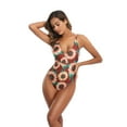 thumbnail image 3 of Melyum Women's Swimsuit V Neck One Piece Lace Up Tummy Control Swimwear Crossover High Cut Bathing Suits, 3 of 6